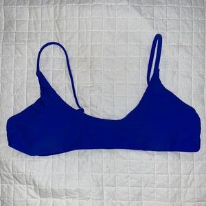 Solid Blue Bikini Top